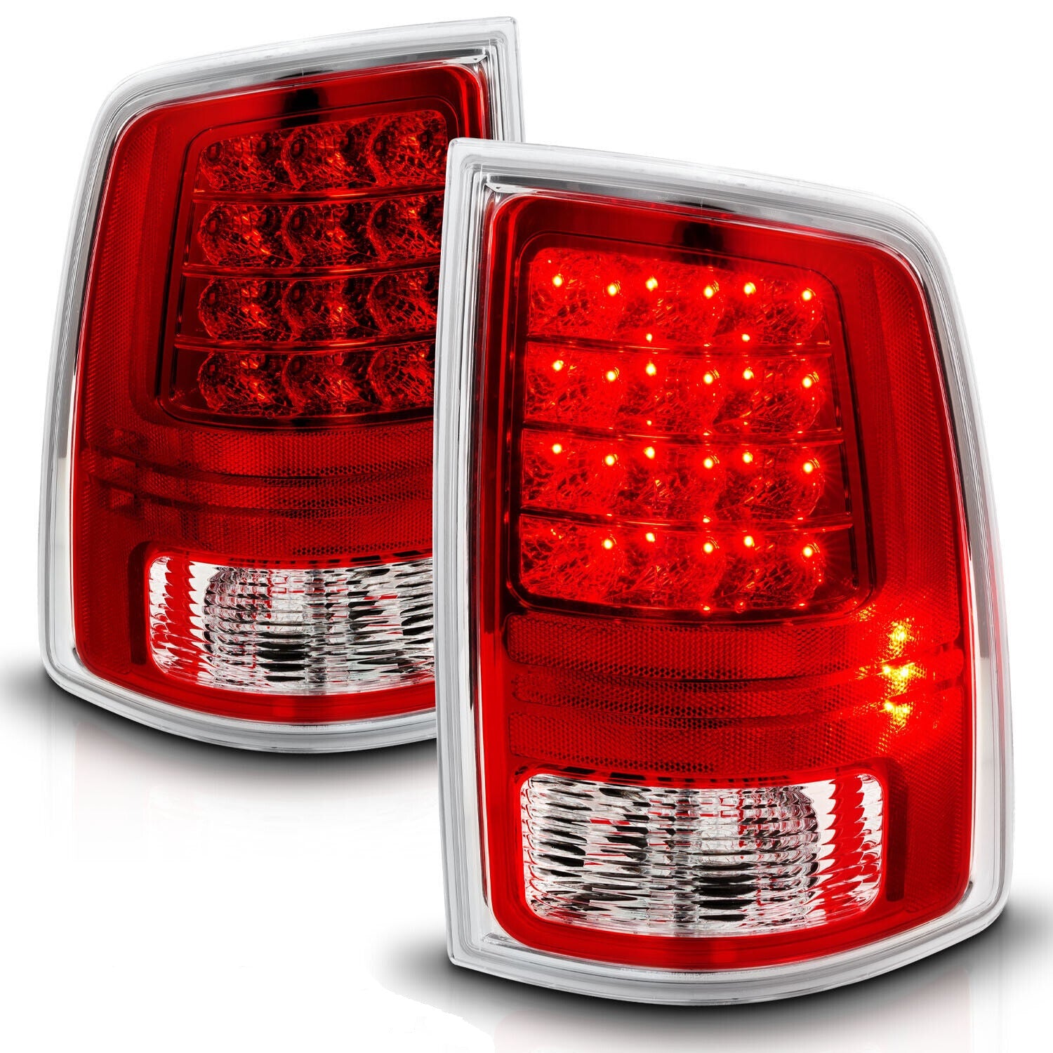 Dodge RAM 2009 - 2018 1500 2500 3500 LED Tail Light - Chrome 2013